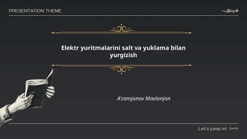 Elektr yuritmalarini salt va yuklama bilan yurgizish 1