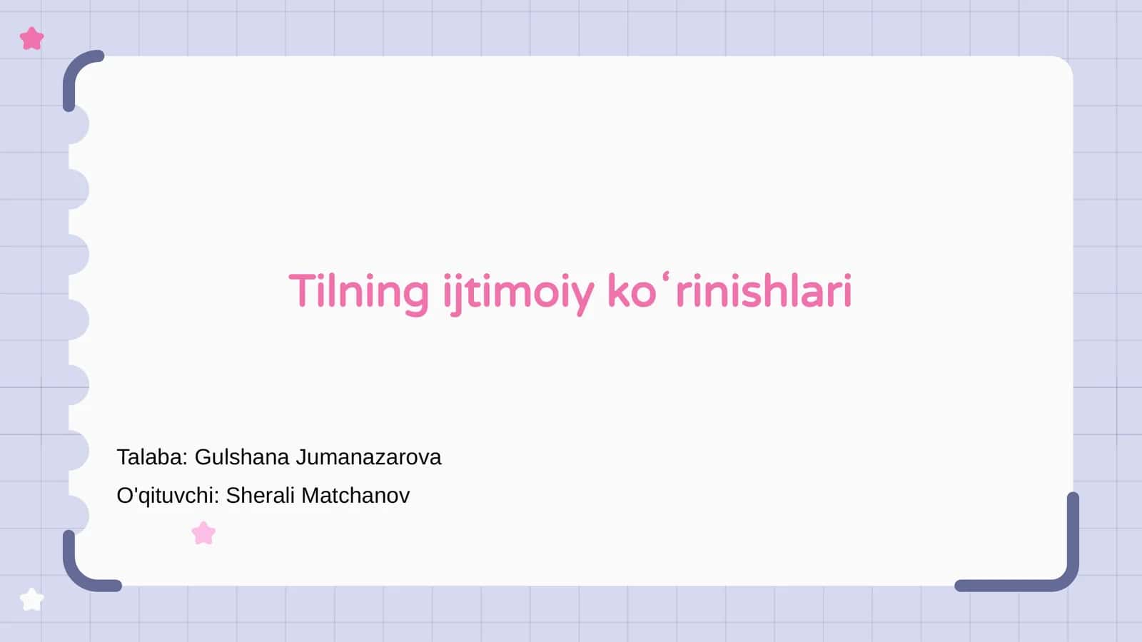 Tilning ijtimoiy koʻrinishlari 1