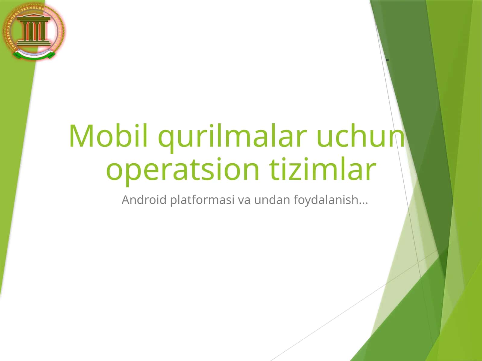 Android operatsion tizimlar 1
