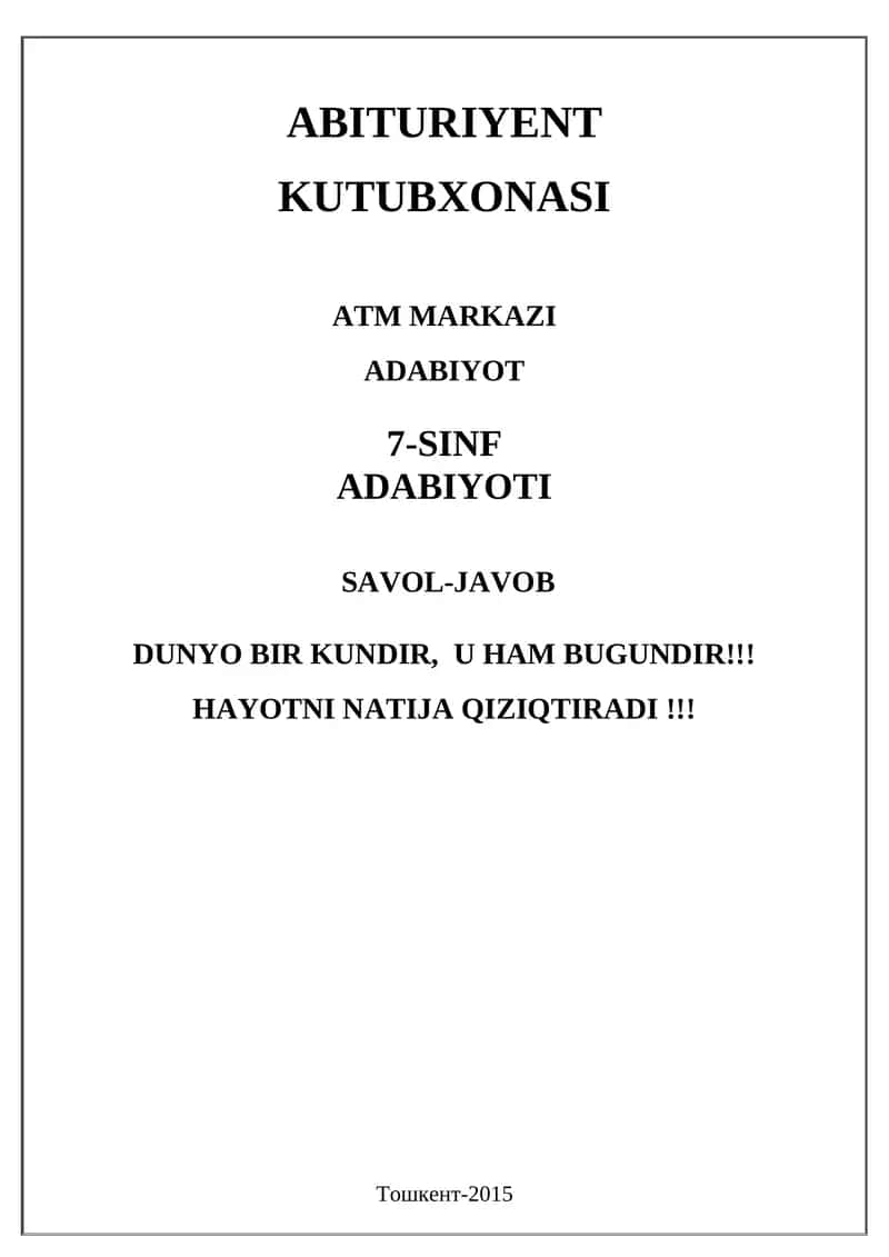 ABITURIYENT KUTUBXONASI 1