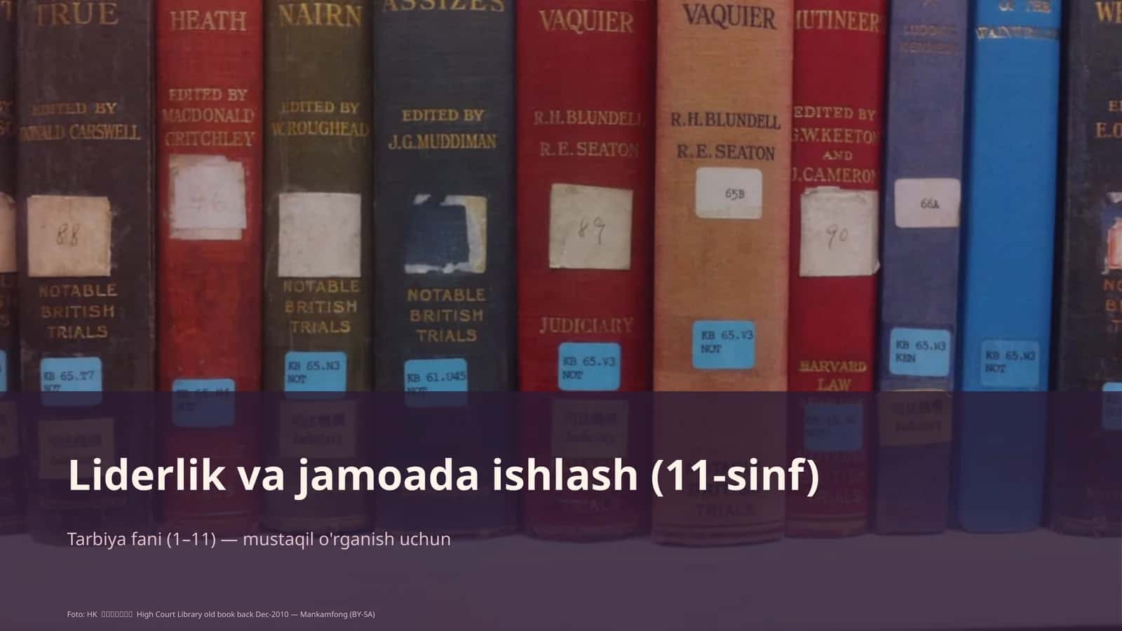 Liderlik va jamoada ishlash (11-sinf) 1