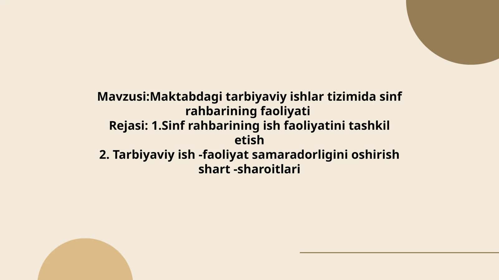 Maktabdagi tarbiyaviy ishlar tizimida sinf rahbarining faoliyati 1