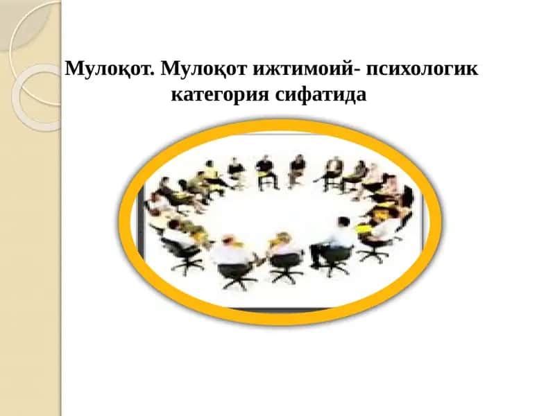 Мулоқот. Мулоқот ижтимоий- психологик категория сифатида 1