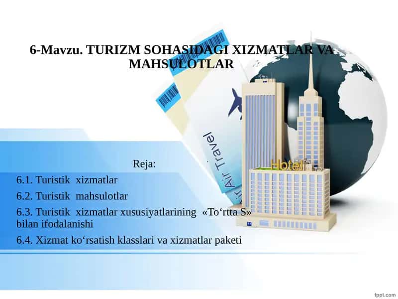Turistik xizmatlar 1