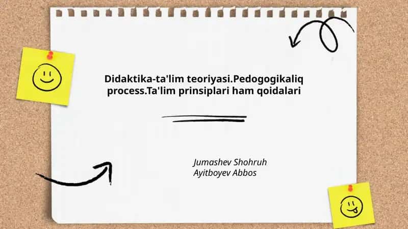 Didaktika-ta'lim teoriyasi 1