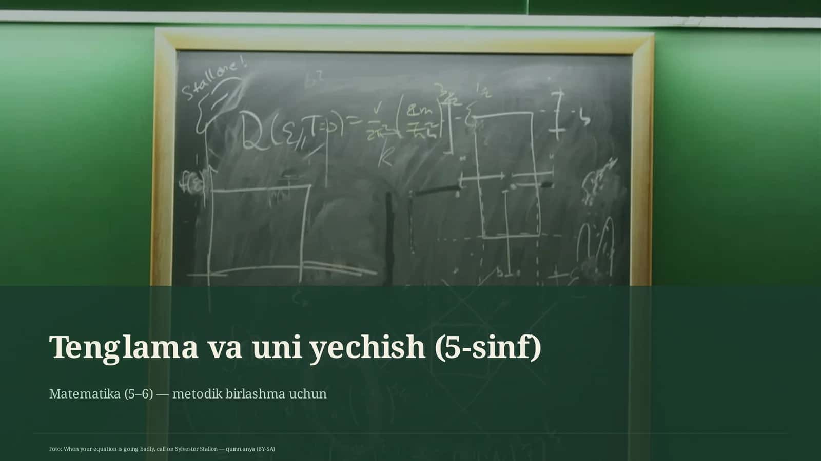 Tenglama va uni yechish (5-sinf) 1