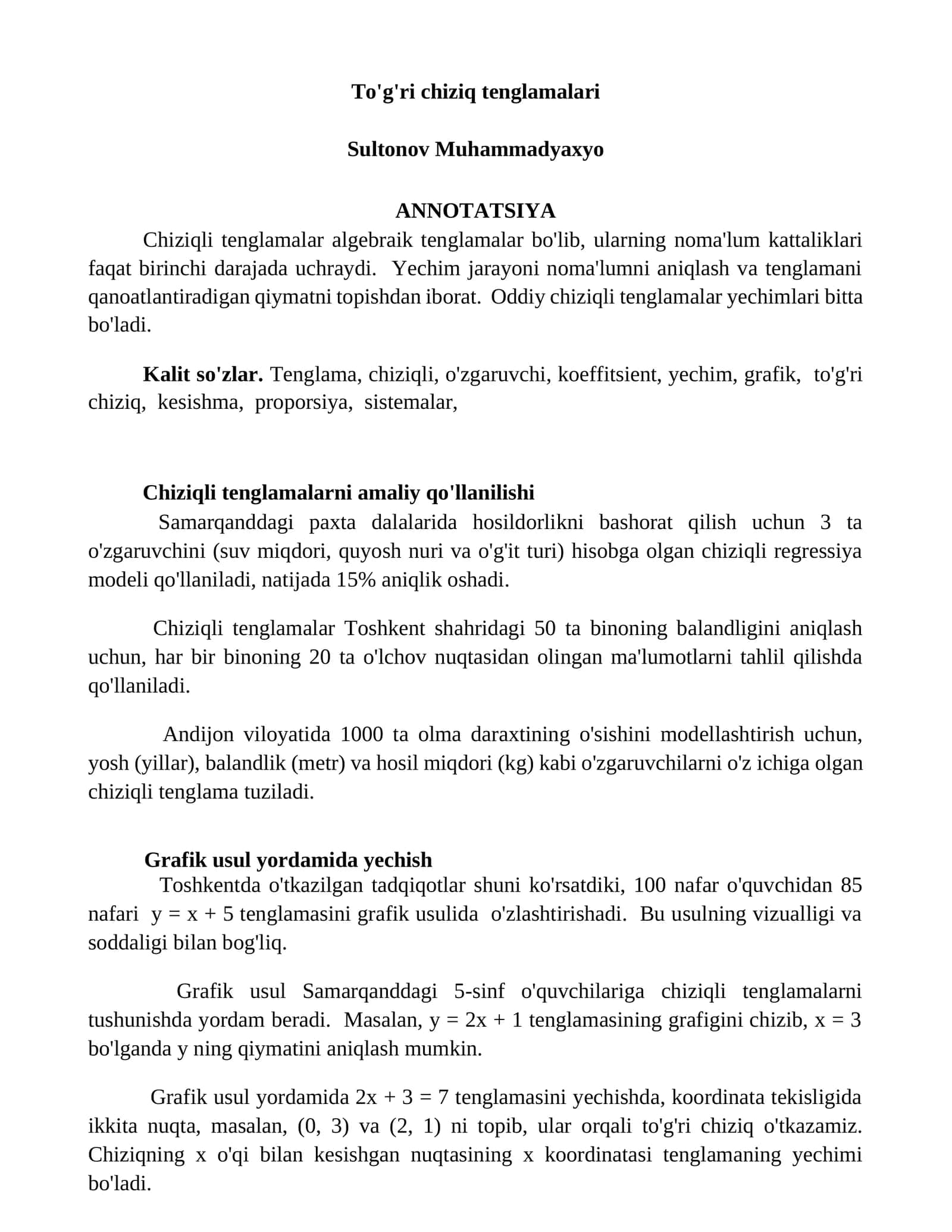 To'g'ri chiziq tenglamalari 1