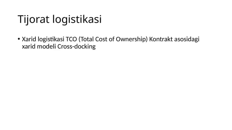 Xarid logistikasi 1