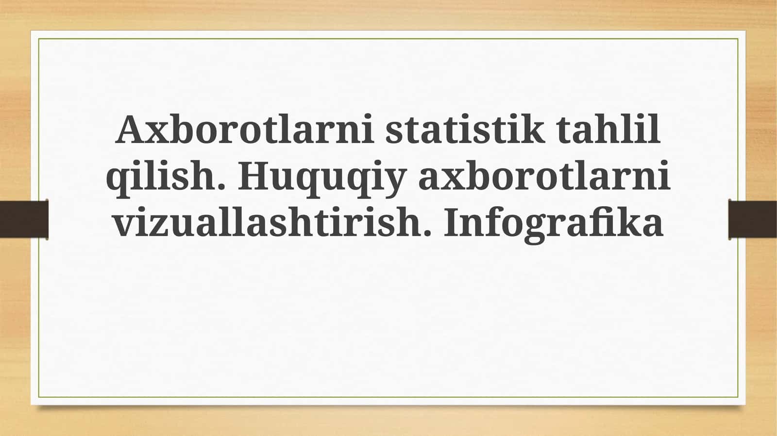 Axborotning Statistik Tahlili 1