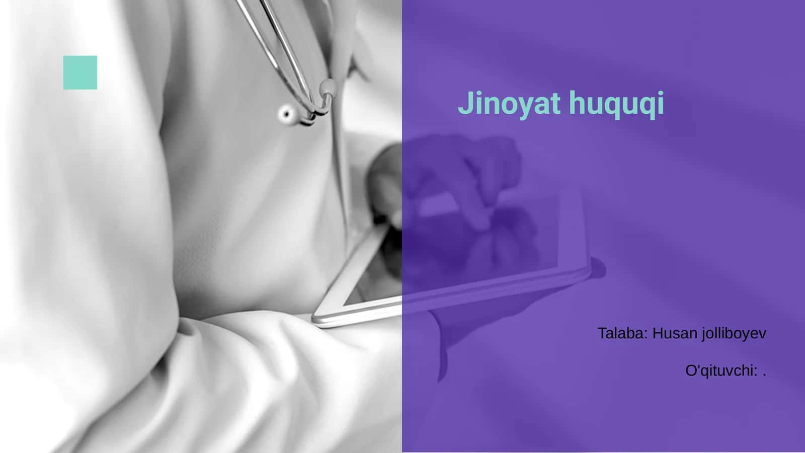 Jinoyat huquqi 1