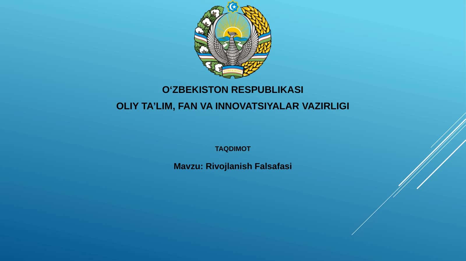 Rivojlanish Falsafasi 1