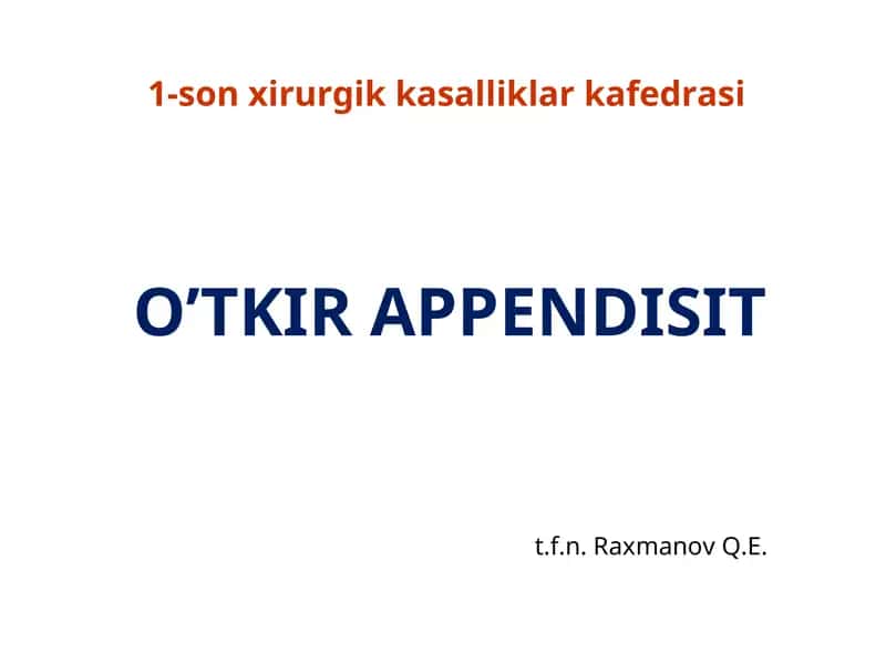 O’TKIR APPENDISIT 1