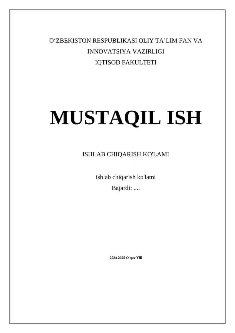 Ishlab chiqarish ko'lami