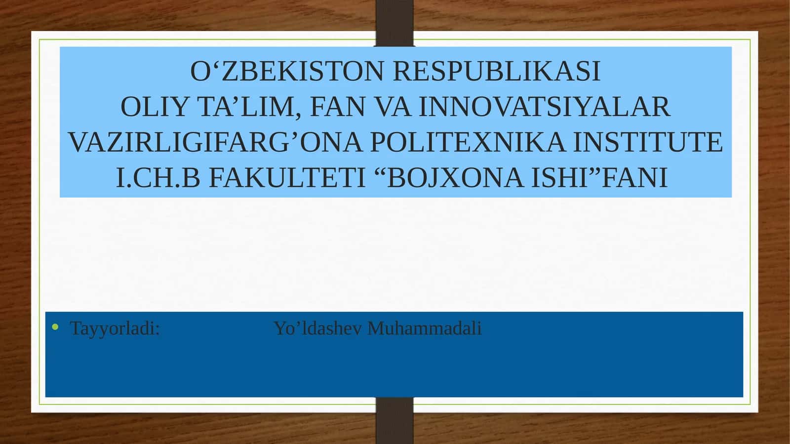 BOJXONA ISHI 1