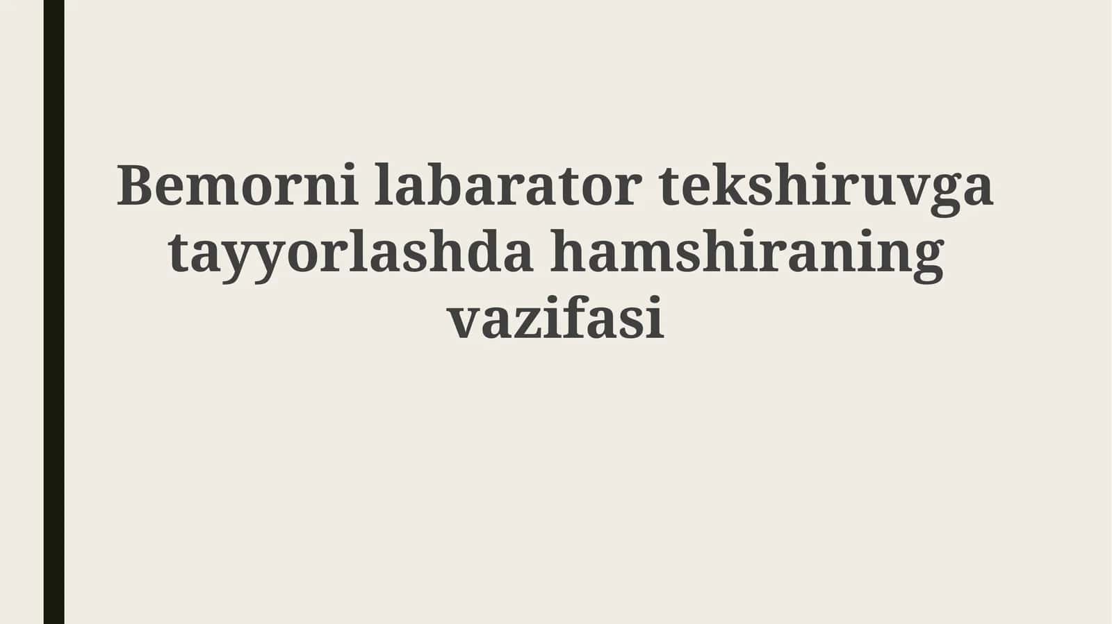 Hamshiraning vazifasi 1