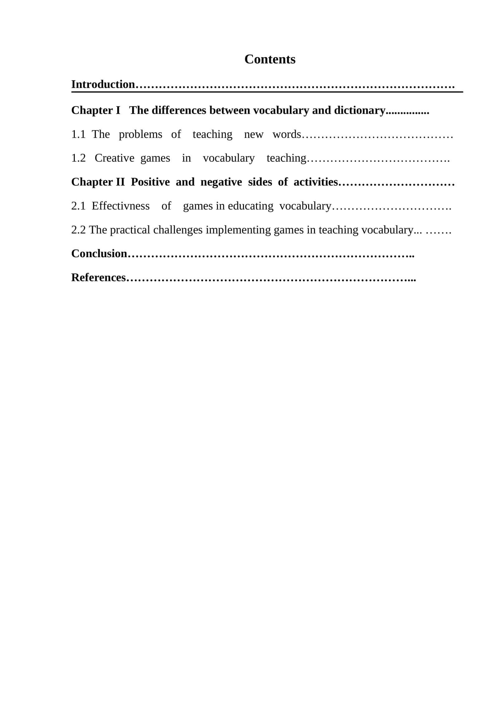 Positive and negative sides of activities 1