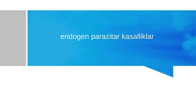 Endogen parazitar kasalliklar 1