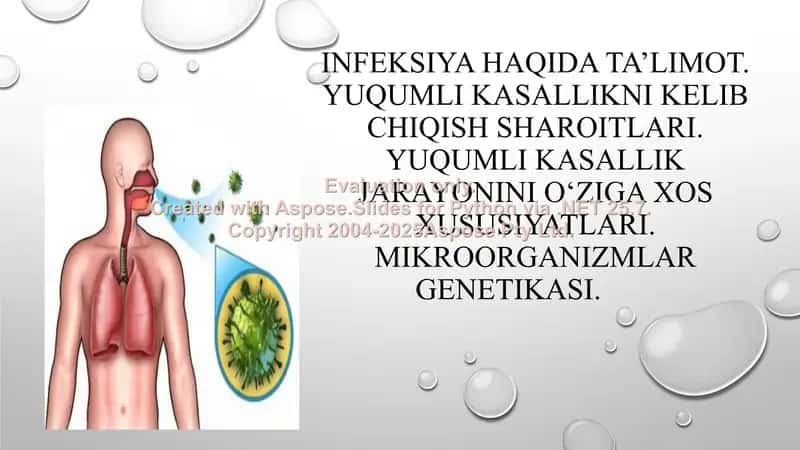 INFEKSIYA HAQIDA TA’LIMOT 1