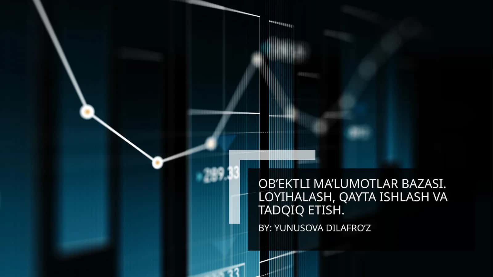 Obʼektli maʼlumotlar bazasi 1