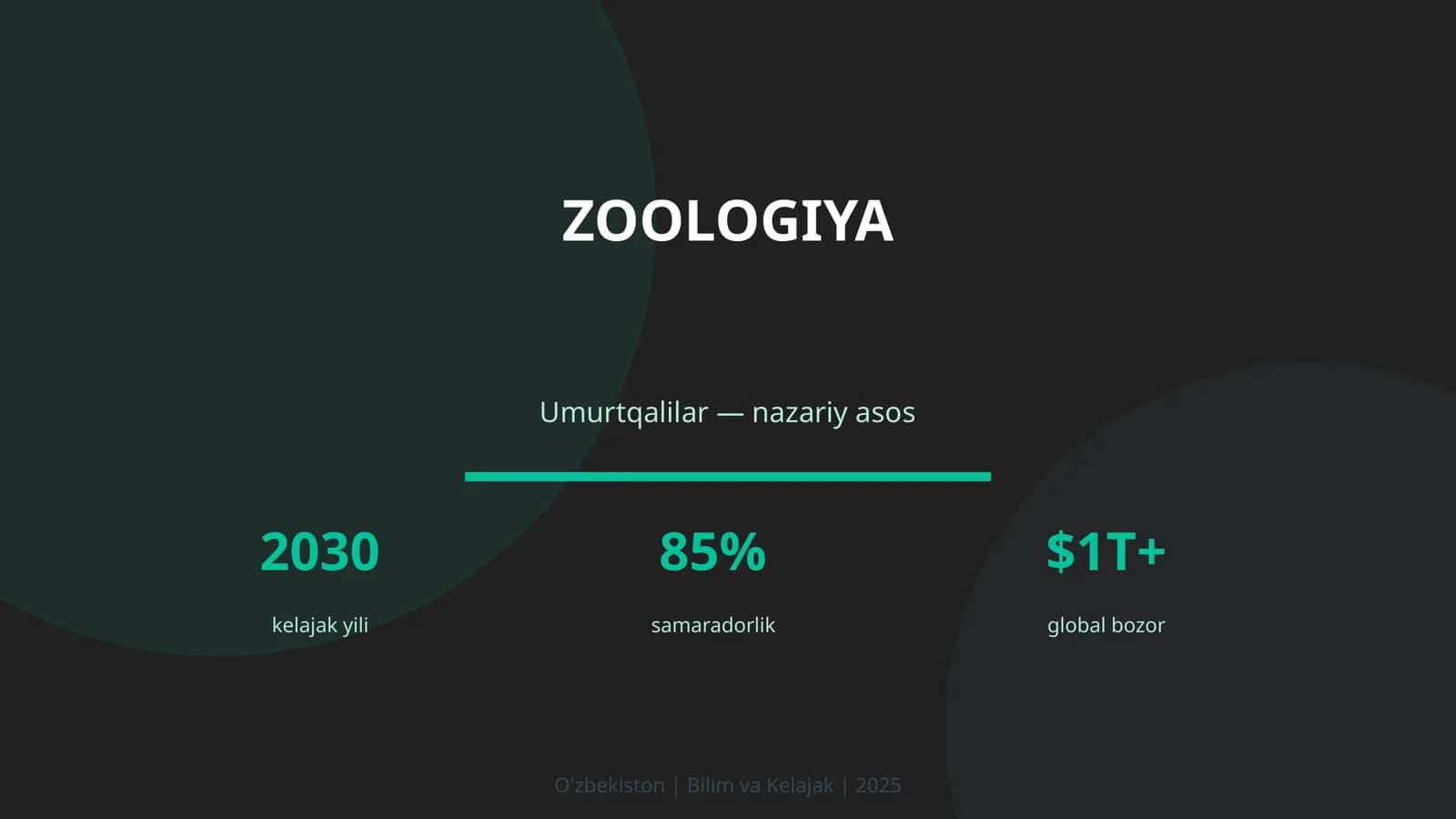 Umurtqalilar — nazariy asos 1