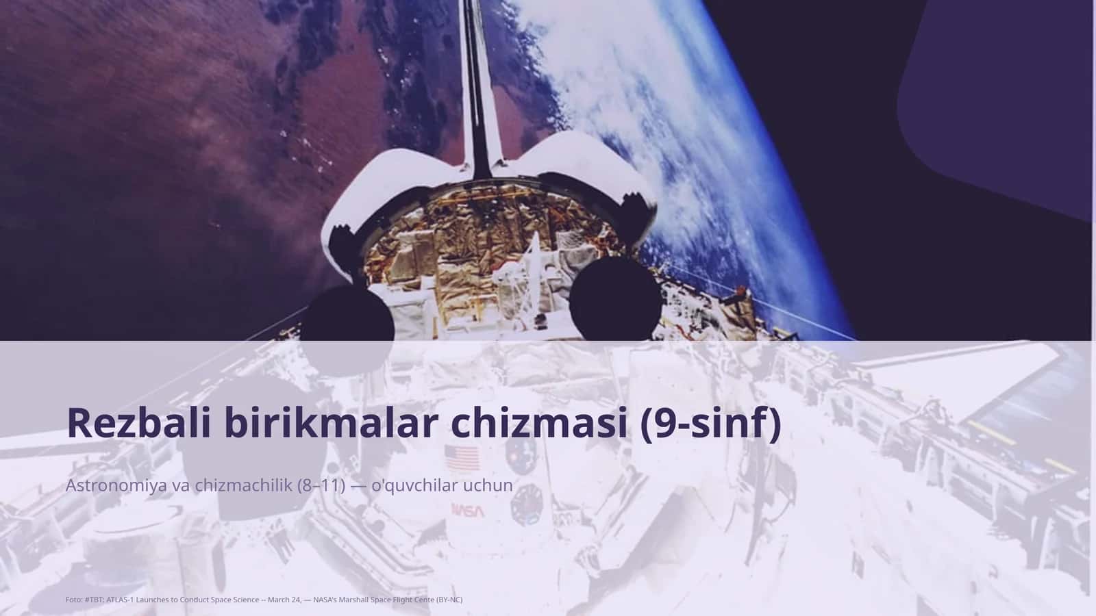 Rezbali birikmalar chizmasi (9-sinf) 1