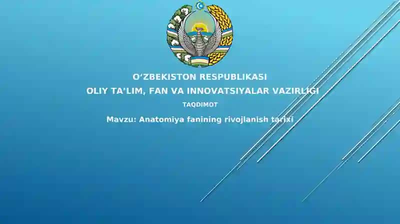 Anatomiyafanining rivojlanishtarixi