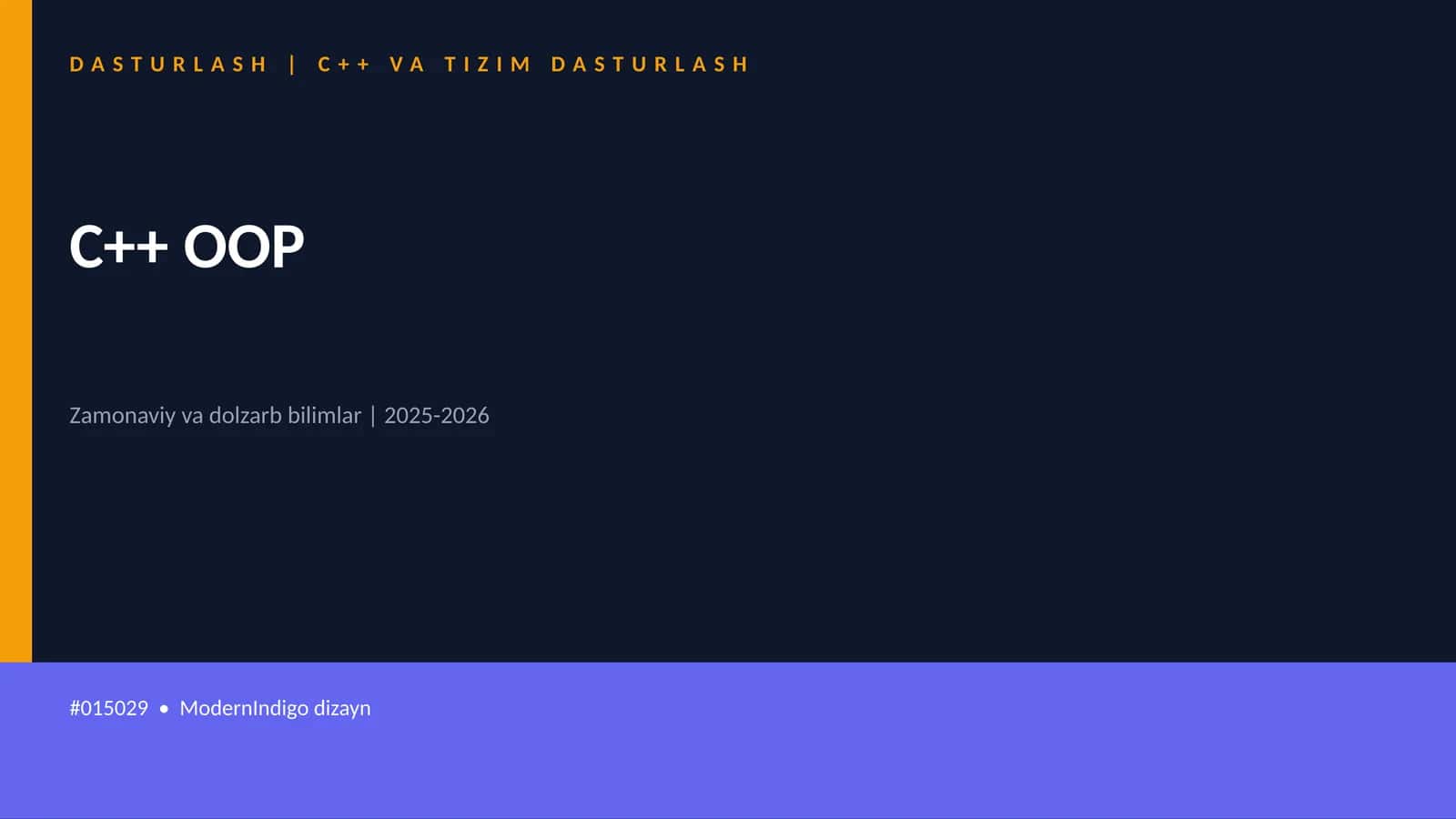 C++ VA TIZIM DASTURLASH 1