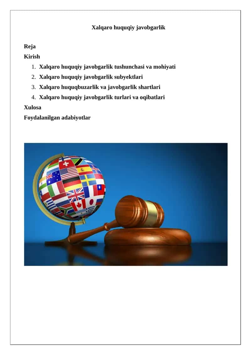 Xalqaro huquqiy javobgarlik 1