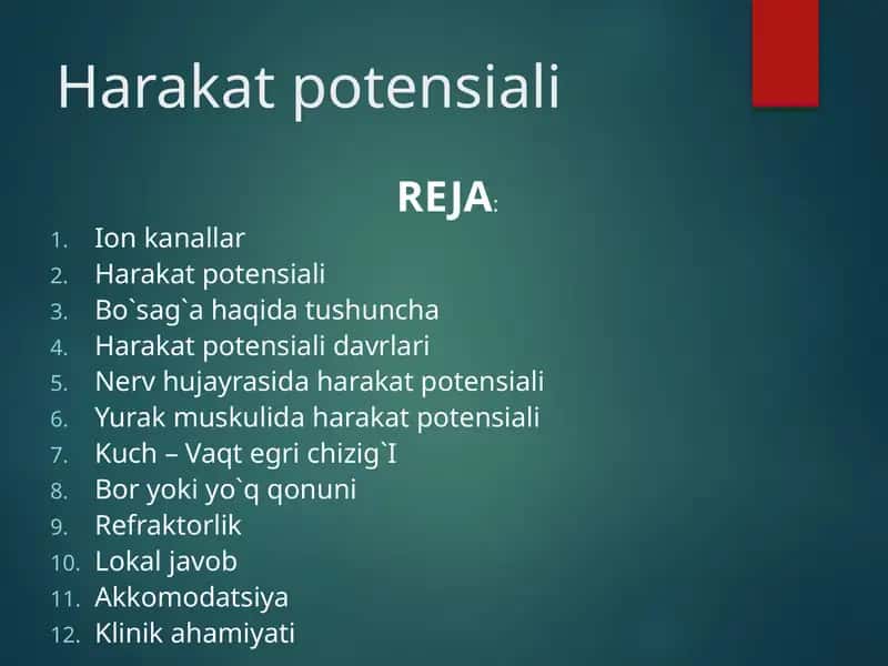Harakat potensiali 1