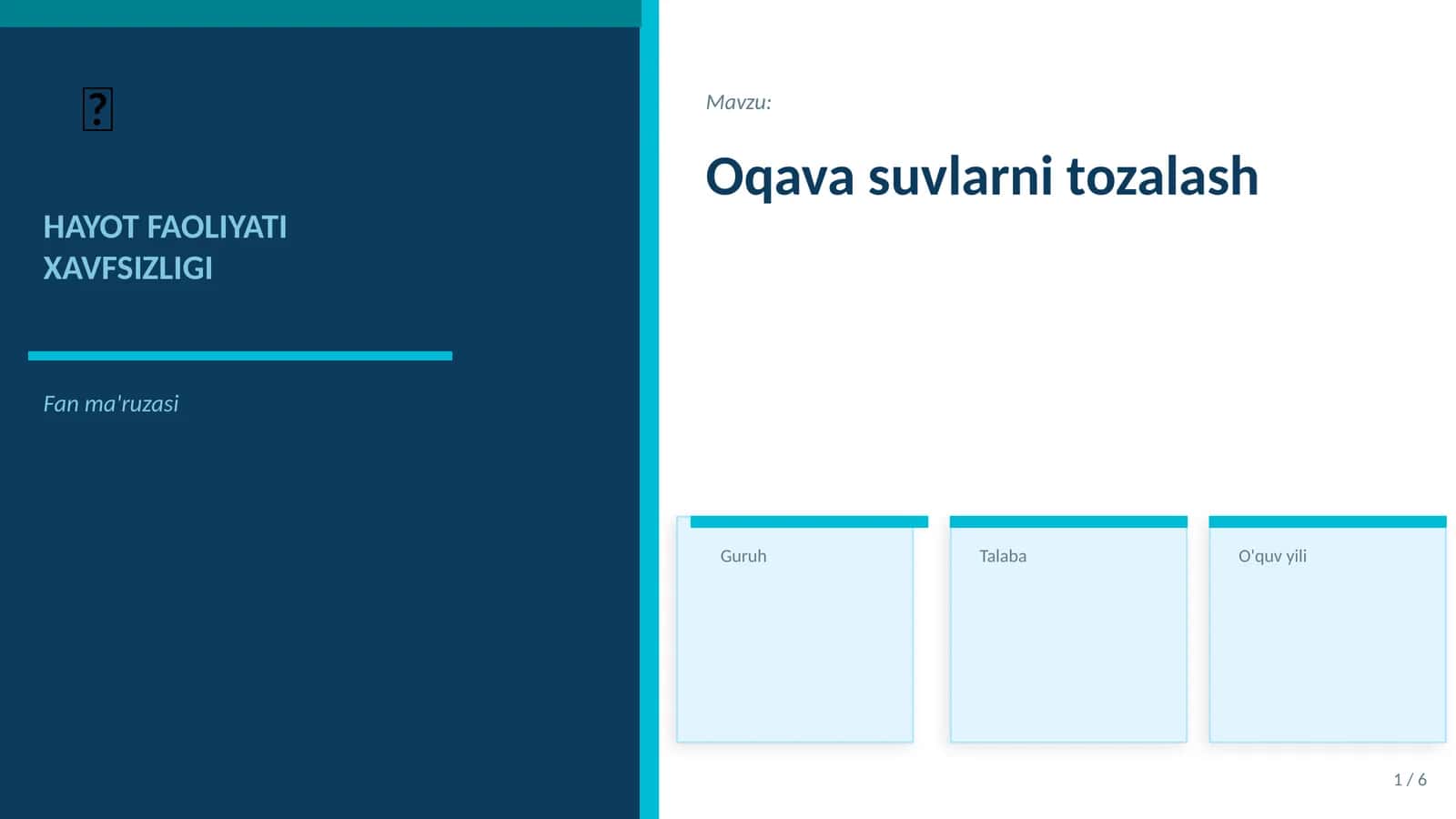 Oqava suv tozalash 1