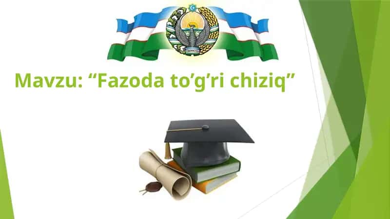 Fazoda to’g’ri chiziq 1