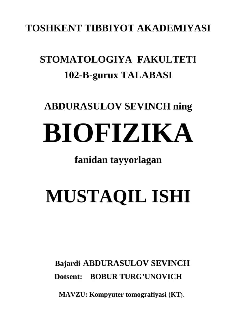 Kompyuter tomografiyasi 1
