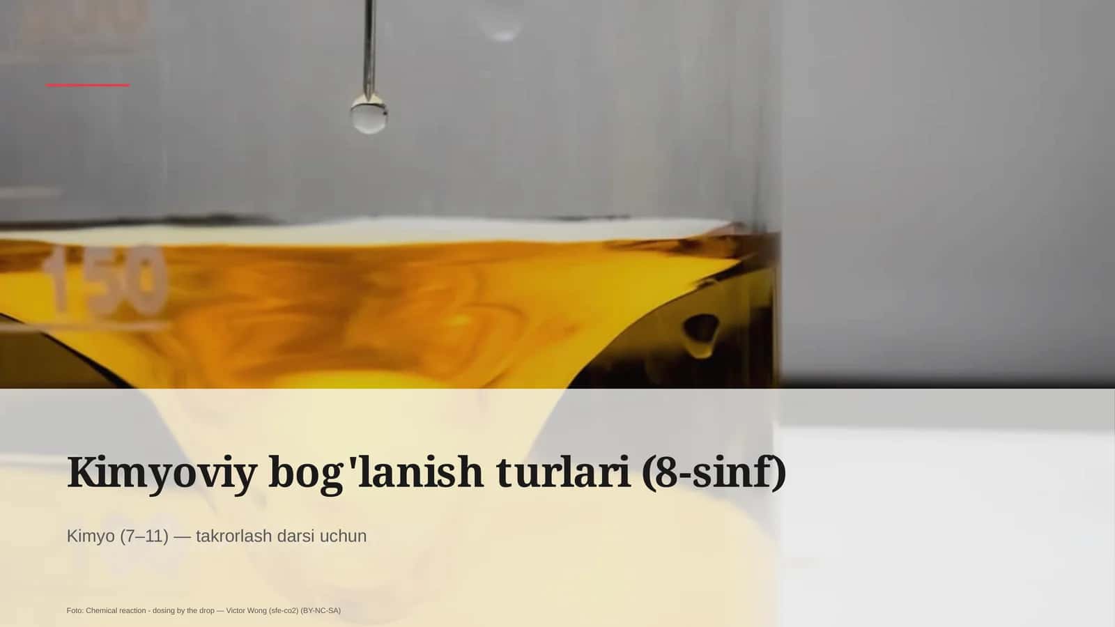 Kimyoviy bog'lanish turlari (8-sinf) 1