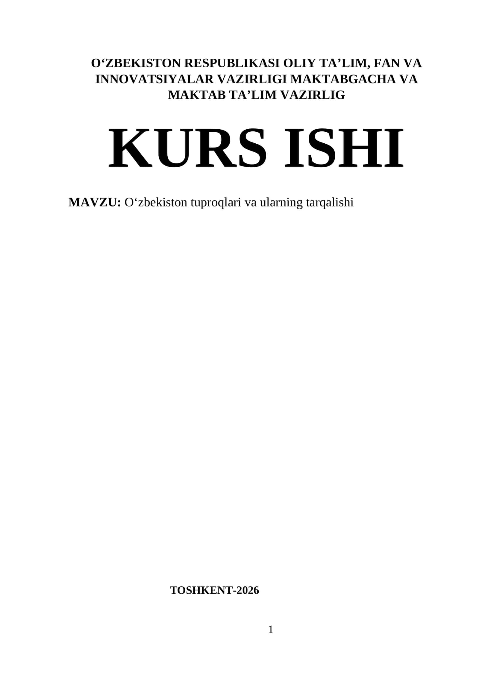 Oʻzbekiston tuproqlari va ularning tarqalishi 1