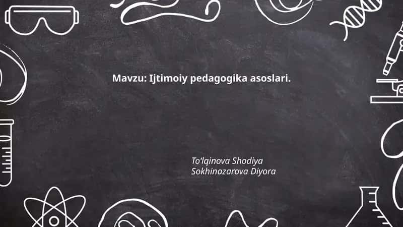 Ijtimoiy pedagogika asoslari 1