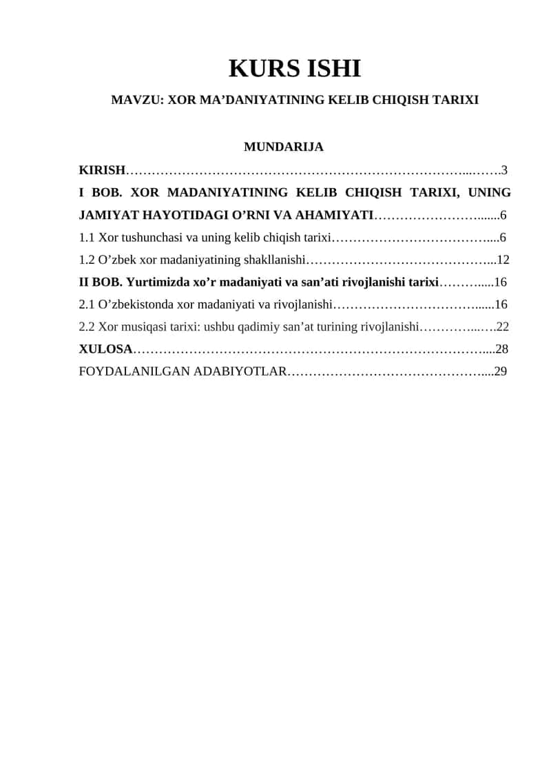 XOR MA’DANIYATINING KELIB CHIQISH TARIXI 1