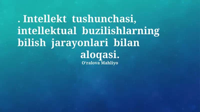 Intellektual Nogironlik 1