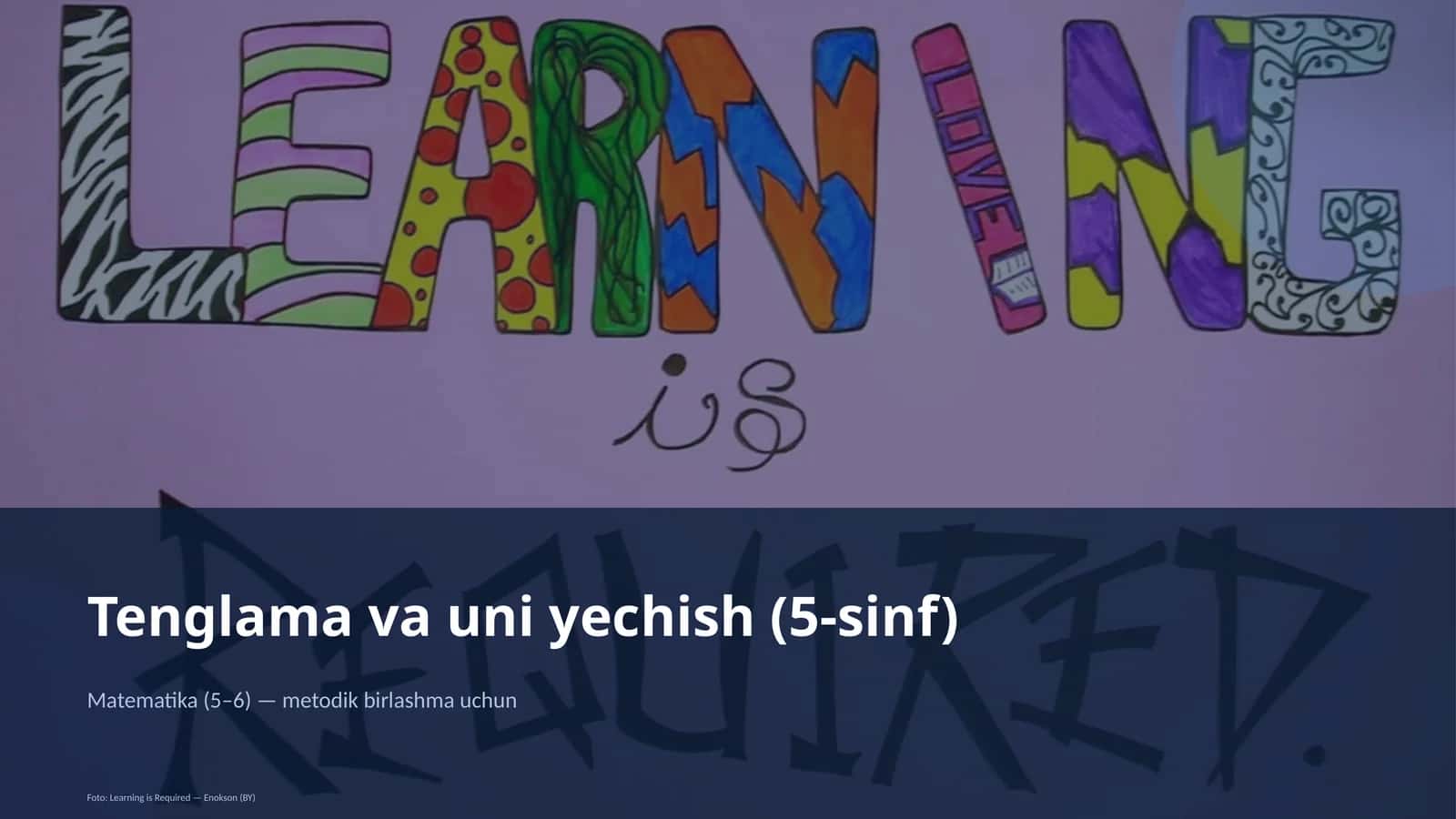 Tenglama va uni yechish (5-sinf) 1