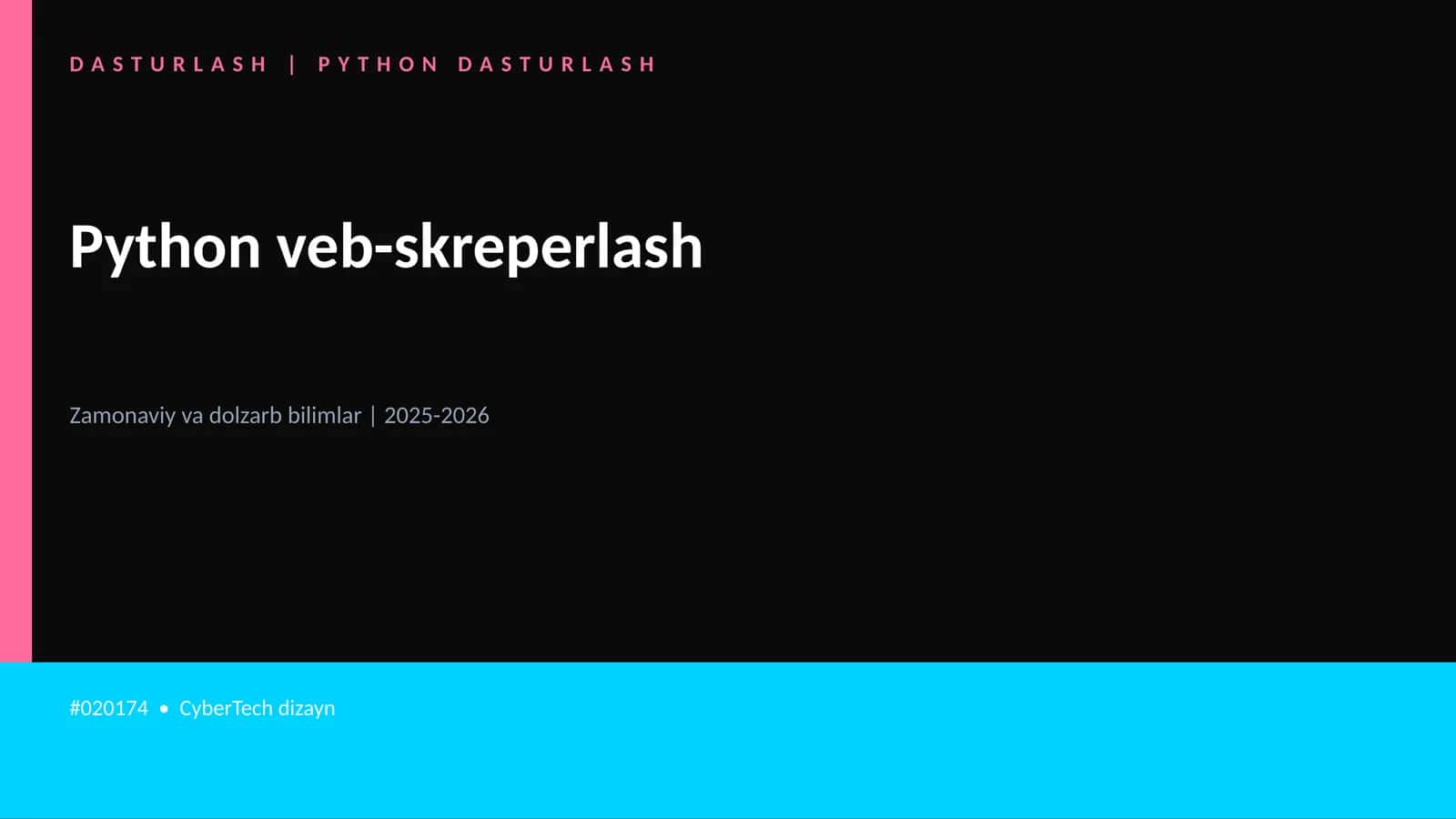 PYTHON DASTURLASH 1