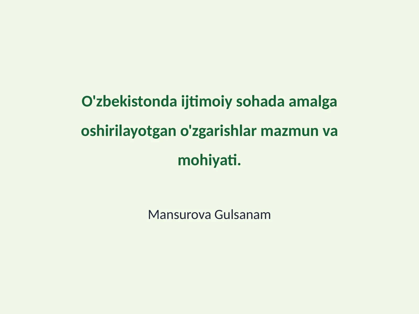Ijtimoiy Siyosatning Rivojlanishi 1