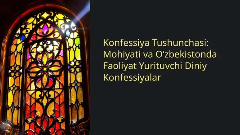 Konfessiya Tushunchasi va Uning Tarixiy Rivojlanishi 1
