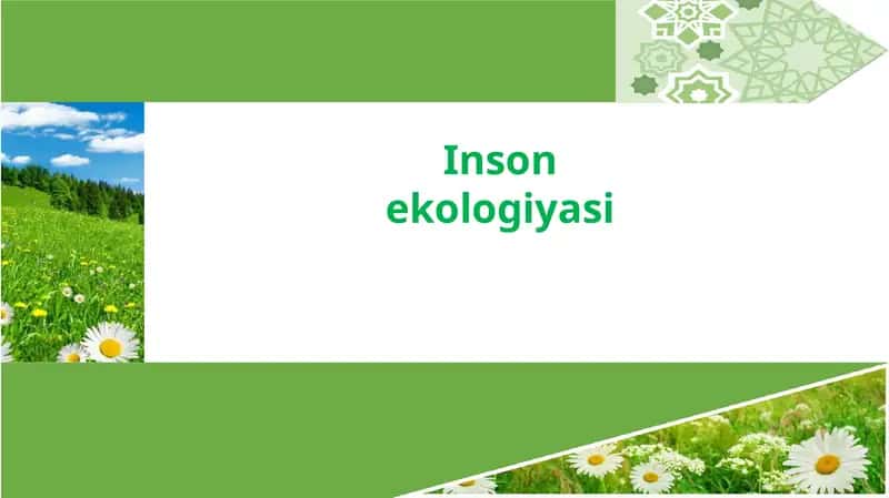 Inson ekologiyasi 1