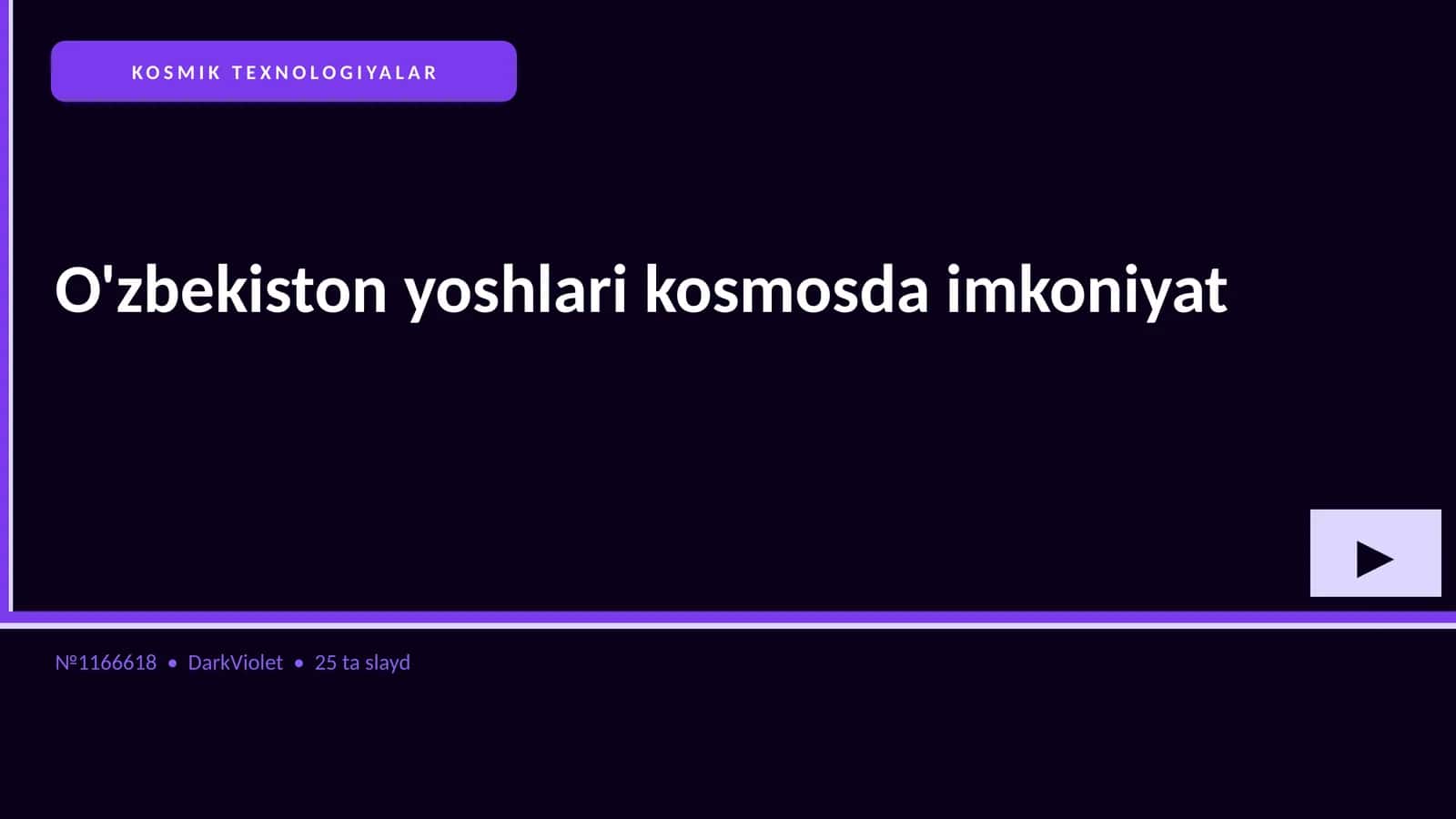 KOSMIK TEXNOLOGIYALAR 1