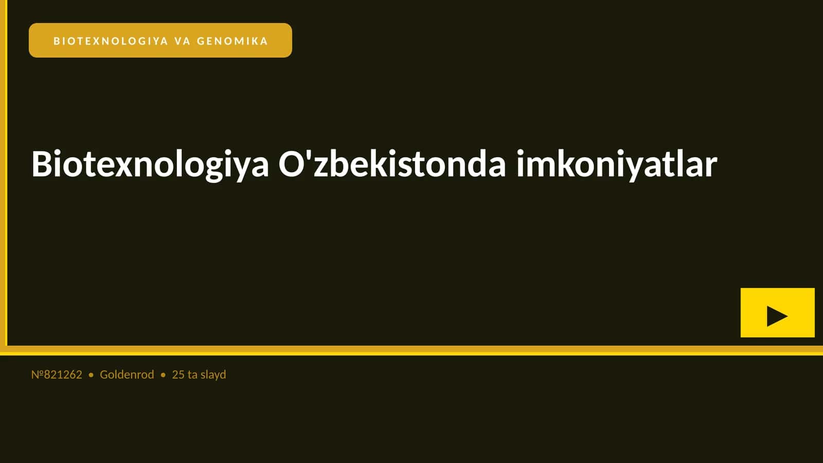 BIOTEXNOLOGIYA VA GENOMIKA 1