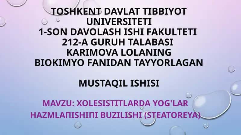 yog'lar hazmlanishi 1
