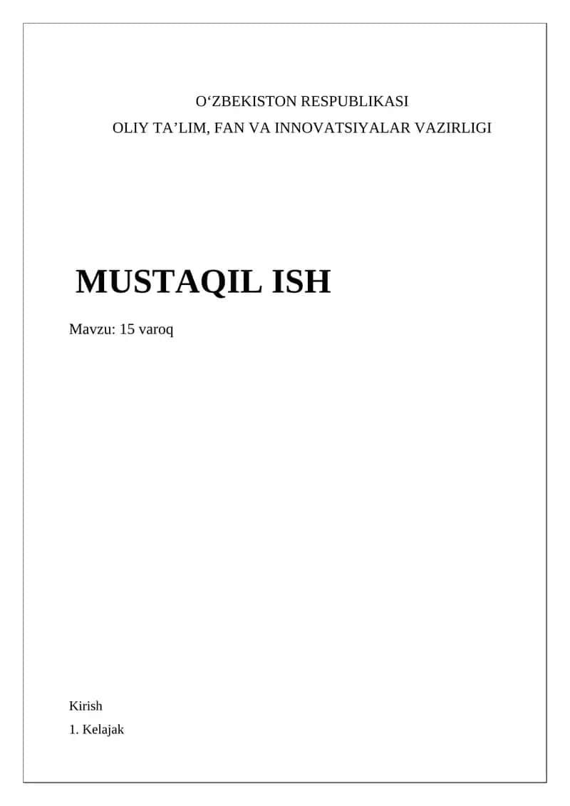 Kirish Marosimlari 1