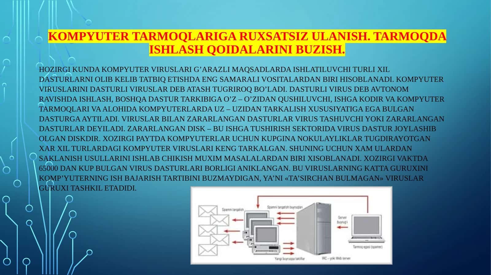 Kompyuter viruslarining zararli ta'siri 1