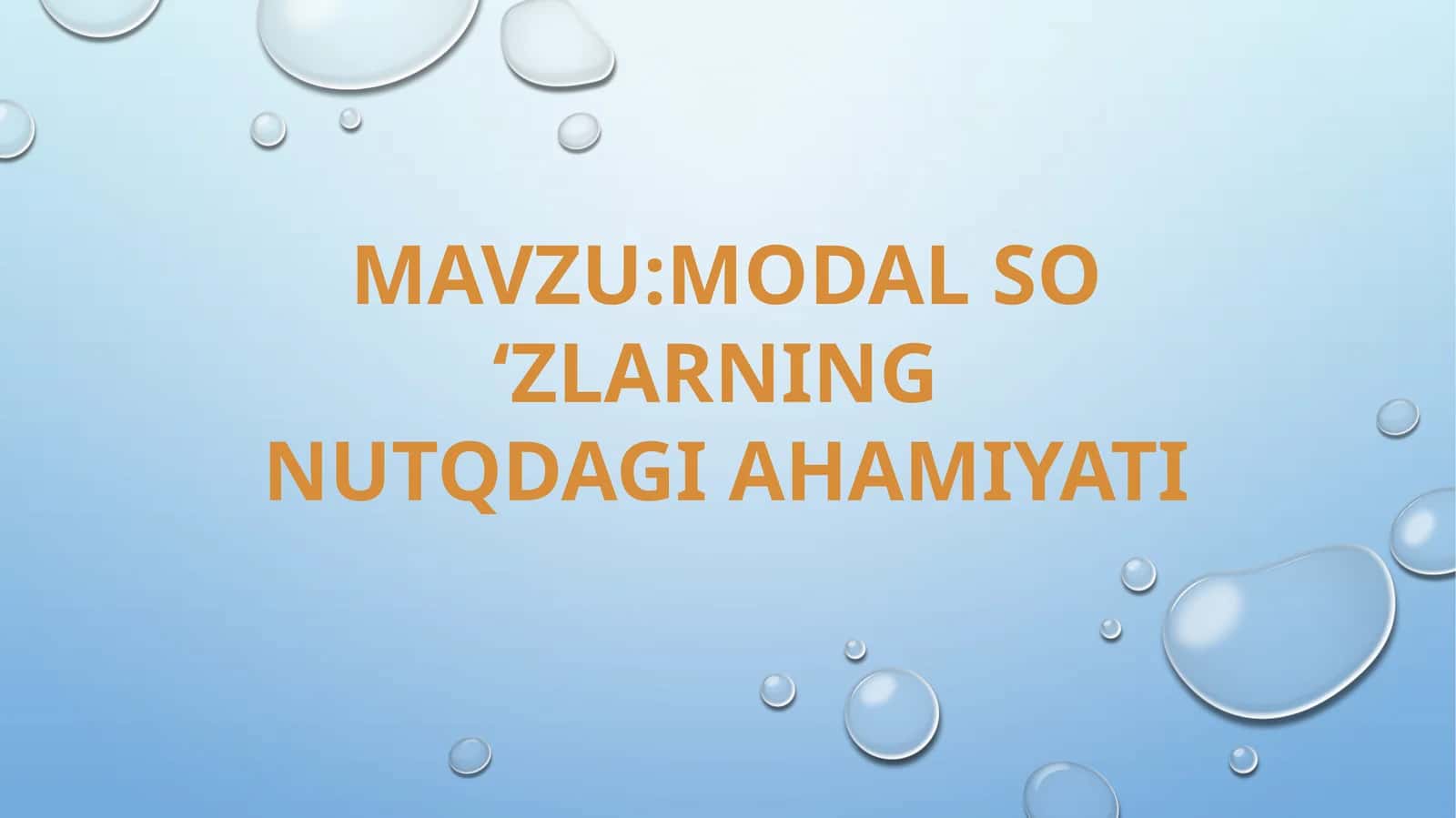 Modal So'zlarning nutqdagi ahamiyati 1