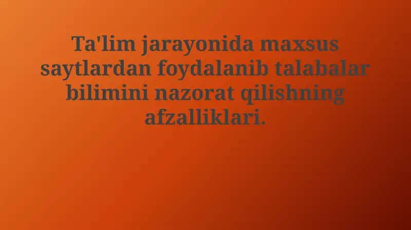 Maxsus veb-saytlar ta'lim jarayonida 1