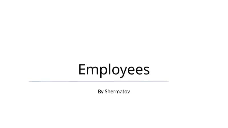Employees 1